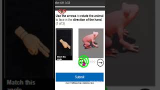 Use the arrows to rotate the animal to face in the direction of the hand FunCaptcha [upl. by Notnirb]