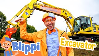 Blippi Visits an Excavator Theme Park Construction Vehicle Videos for Kids [upl. by Notlil849]