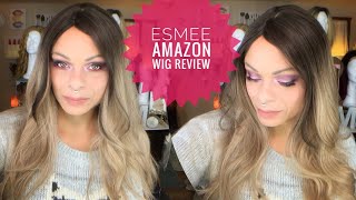 Under 20 Esmee Wig Review  Amazon  Full Cap Wig  Large cap  TiaTreatWeek [upl. by Sidra]