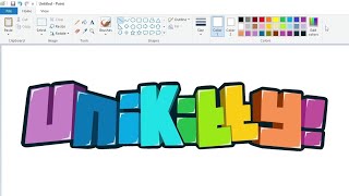 How to draw a Unikitty logo using MS Paint  How to draw on your computer [upl. by Gilson661]