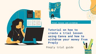 Preply trial lesson tutorial on using Canva and withdrawing money from Preply to Payoneer [upl. by Ahsote]