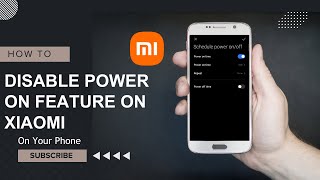 How to Disable Power On Feature on Xiaomi Phone [upl. by Alano]