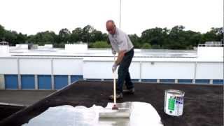 How to apply 298 Rubberized Aluminum Roof Coating to Protect a Low SlopeFlat Roof  Reflective [upl. by Adriell]