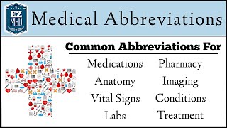 Medical Terminology List of Common Abbreviations Nursing USMLE [upl. by Fernando]