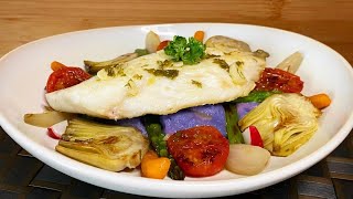 🐟 Dorada a la plancha con puré de patatas y verduras 🥕  Rico sano y fácil de hacer 👨🏽‍🍳 [upl. by Nobell]