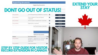 How to Apply For A Visitor Record Visitor Extension in Canada  Complete DIY Guide [upl. by Venus]