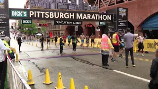 Pittsburgh Marathon Finish Line 9 AM to 930 AM [upl. by Oirottiv557]