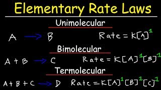 Elementary Rate Laws  Unimolecular Bimolecular and Termolecular Reactions  Chemical Kinetics [upl. by Alleynad]