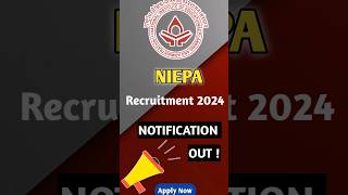 NIEPA Recruitment 2024 12th graduation job job2024 work motivation shorts latestjobs [upl. by Eimareg660]