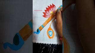 Fabric painting handkerchief 🖌 handkerchief fabricart fabricpainting pleasesubscribe [upl. by Alel157]