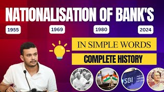 Nationalization of Banks in India  Banking System in India  Banking History  Indian Economy [upl. by Lansing]