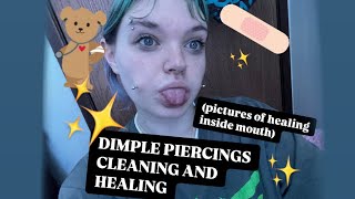 DIMPLE PIERCING HEALING AND CLEANING PROCESS [upl. by Nagap810]