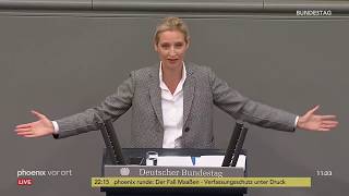 Rede von Alice Weidel zur Regierungspolitik der Bundeskanzlerin am 120918 [upl. by Adniram]