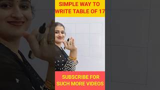 TABLE OF 17 multiplicationtable easymathtricks maths pahade tableof17 [upl. by Vinson215]