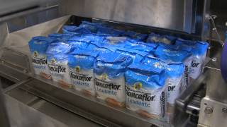 Shrink Wrapping Bags of Flour on Polypack Shrink Wrap Machine [upl. by Mloc]