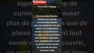 Proverbe Français  Trop de curiosité procure plus de désagréments que de plaisir shorts [upl. by Phillada819]