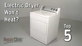 Top Reasons Electric Dryer Not Heating — Dryer Troubleshooting [upl. by Adnorrehs]