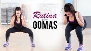 Tonificar piernas con gomas  13 minutos [upl. by Zenobia]