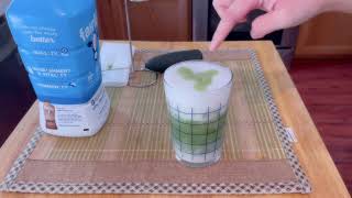 Making Iced Matcha Latte  just making of it no recipe [upl. by Tyne631]