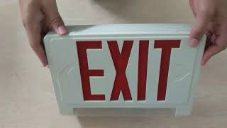 COMBOLPR  Exit Sign with Emergency Pipe Light Combo unit [upl. by Ikik]