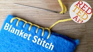 Blanket Stitch How To  Basic Sewing Embroidery amp Hand Sewing [upl. by Katee]