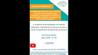 Avaliação dos fatores de risco associados à infecção por Enterococcus spp resistentes à vancomicin [upl. by Rustin]