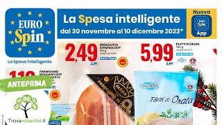 VOLANTINO EUROSPIN dal 30 novembre al 10 dicembre 2023 anteprima [upl. by Ferdinand974]