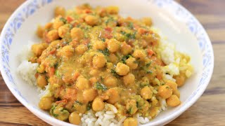 Quick and Easy Chickpea Curry Recipe [upl. by Tolman]