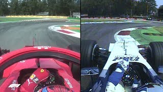 F1s Fastest Laps Raikkonen and Montoya at Monza Compared [upl. by Yniatirb493]