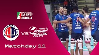 Taranto vs Milano  Highlights  SuperLega  Matchday 11 [upl. by Korwun]