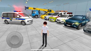 Police Car G Wagon amp All Super Car Parking in Garage amp Ramp Driving  3D Driving Class [upl. by Lyrehc]