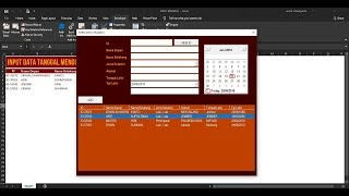 INPUT DATA TANGGAL MENGGUNAKAN DATE PICKER DAN MONTH VIEW  EXCEL amp VBA TUTORIAL [upl. by Bocoj]
