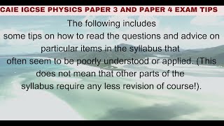 CAIE IGCSE Physics 0625 I Common Mistakes and Exam TIPS for Scoring Top Grades in IGCSE Physics [upl. by Docilu]