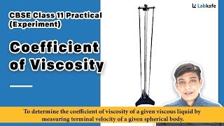 Coefficient Of Viscosity Experiment for Class 11 Practical [upl. by Barthel242]