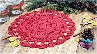 Sousplat déco table tutoriel crochet by Lidia Crochet Tricot navidad crochetlovers christmasdiy [upl. by Felice]