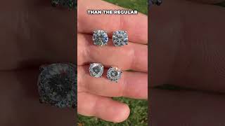 Comment Below Whats Nicer Portuguese Cut Vs Round Brilliant Moissanite Earrings From Harlembling [upl. by Isabelita935]