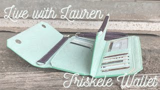 Live Sewing with MoreMeKnow Triskele Wallet [upl. by Laughlin]