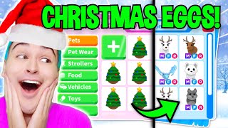 OPENING 100 RARE CHRISTMAS EGGS In Adopt Me EXPENSIVE UNBOXING With INSANE LUCK Roblox [upl. by Floeter]