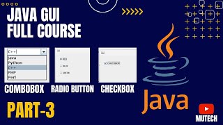 How to create Checkbox  combobox and radio button in java swing java gui course  part  3 [upl. by Fabrianne]