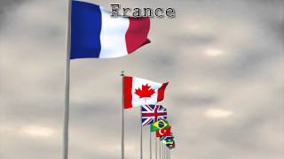 Beautiful Display of 28 Flags of the World  After Effects [upl. by Issiah]