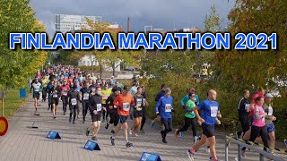 Finlandia Marathon 2021 05 km lähdön jälkeen [upl. by Hafital565]