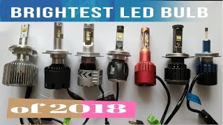 Brightest H4 LED BULB of 2018 a Raw Lumens Test [upl. by Saideman]