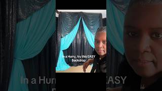 In a Hurry👀 try this Easy Backdrop Design drape diy backdrop backdropdecor [upl. by Edia]