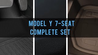 Tesla Model Y 7Seat Complete Floor and Cargo Mats Set  Basenor [upl. by Noyk]