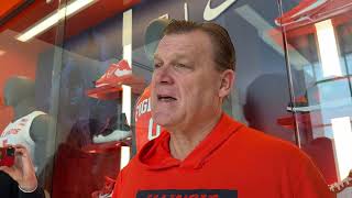 Northwestern pregame Illinois coach Brad Underwood press conference [upl. by Annayak]