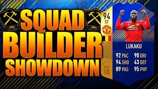 EPIC TOTS LUKAKU SQUAD BUILDER SHOWDOWN FIFA 18 ULTIMATE TEAM [upl. by Natascha]