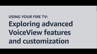 Exploring advanced VoiceView features and customization [upl. by Veriee]