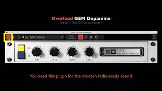 Overloud GEM Dopamine mastering plugin [upl. by Laubin]