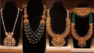 Top2022 GRT GOLD Pearl Long Haram Designs Weight ampPriceDaily Indian Fashion Traditional Long Haram [upl. by Namref]