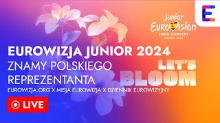 LIVE Znamy reprezentanta Polski na Eurowizję Junior 2024  Eurowizja Junior 2024 [upl. by Leiuqese805]